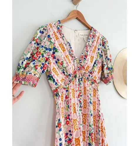 Saloni | Lea Smocked Floral