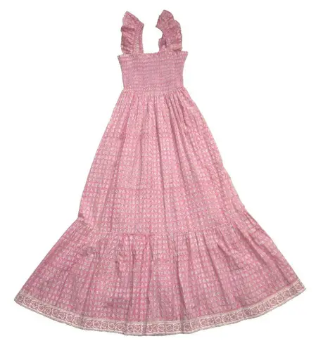 NWT Marea by Liz Joy Sasco in Lavender Thistle Smocked Cotton Maxi Dress XS