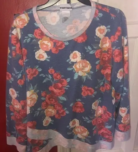 Bonworth Oversized Floral Pullover Sweatshirt