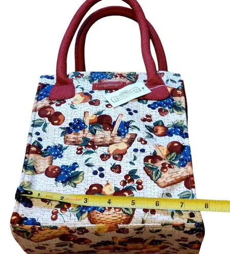 New Longaberger Homestead Collection Fruit Handbag Purse Tote Bag Small