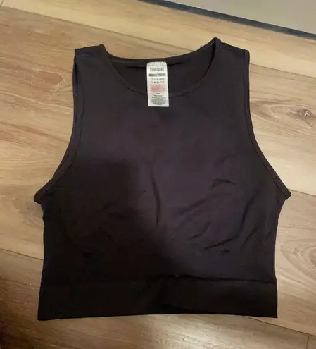 Gymshark black gym shark top