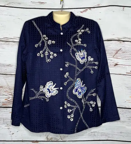 Indigo Moon NWT Sz L Navy Blue