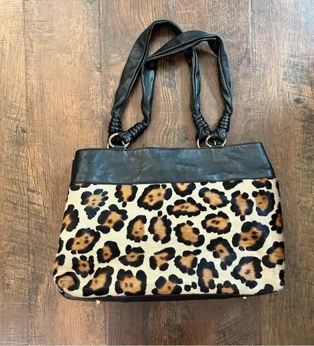 PAOLO MASI leopard print calf hair & leather bag, made in Italy, NWOT Multiple