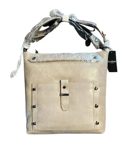 Botkier Warren Convertible Hobo Bag with Front Pocket & gunmetal hardware studs