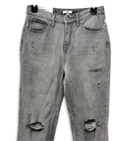 BP. Jeans "Be Responsible" High Waist Fit Distressed Detailing Solid Gray 29 NWT