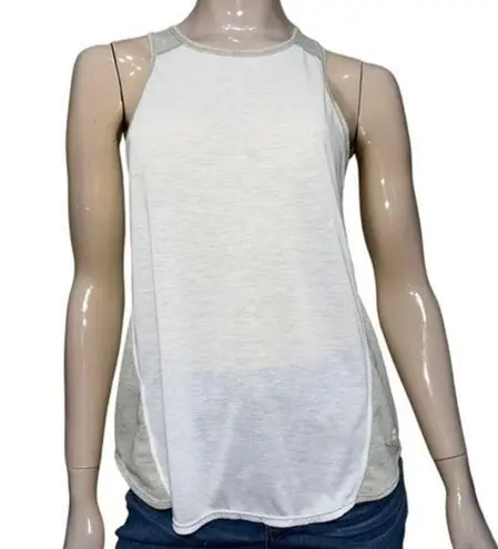 Sweaty Betty  Women’s Size M White Heather Gray Reflective Sleeveless Tank Top