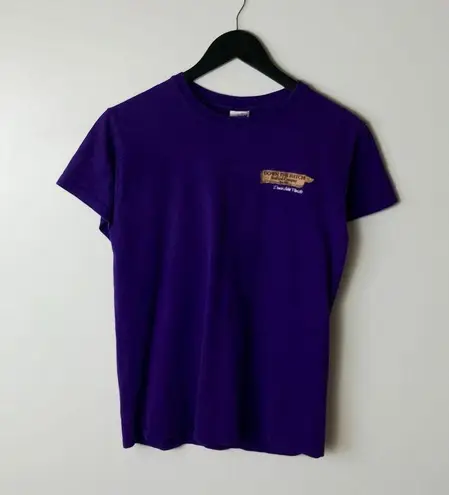 Y2K Vintage Down The Hatch Seafood Restaurant T Shirt Ponce Inlet Purple Small S