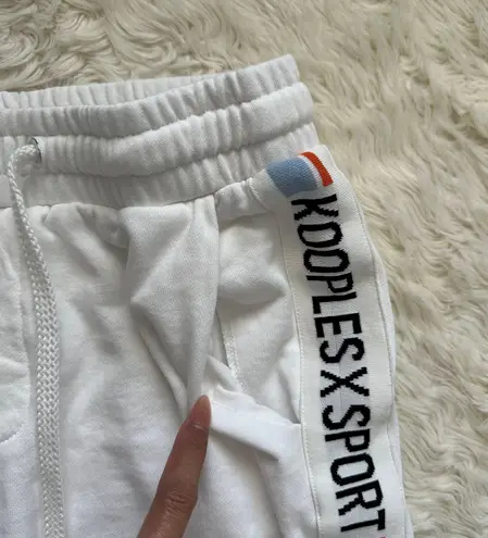 The Kooples Sweatpants x Sport Ecru Joggers Stretch Waist Logo Trim 2