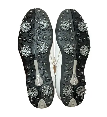 FootJoy LoPro Golf Shoes Womens Size 7M White Leather Soft Spikes 97153 EUC