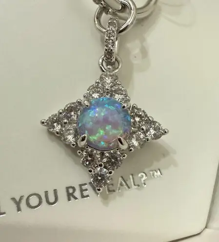 BOMB PARTY Oct 2024 Bday Collection “She Turns Heads” Rhodium Fire Opal Earrings Blue