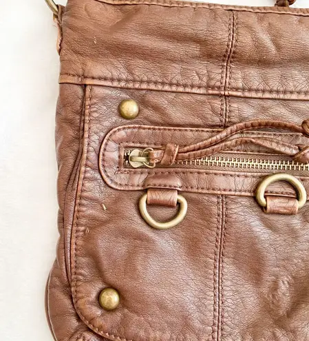 Forever 21 Brown Leather Crossbody Bag