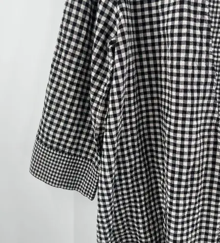 Habitat Tunic Top Small Lagenlook Art To Wear Artsy Gingham Mixed Checks Funky