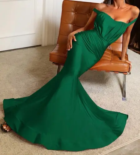 Boutique Dark Green Mermaid Prom Dress 