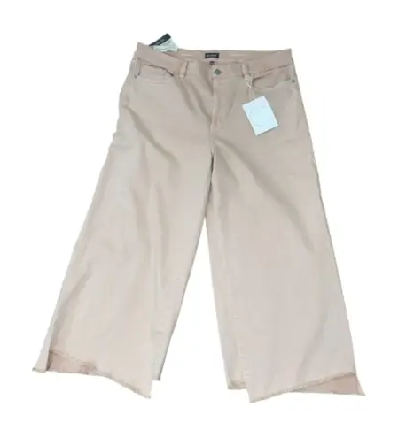DL1961 NWT Hepburn Wide Leg High Rise Vintage Bellini Pink Raw Hem Jeans Sz 20W