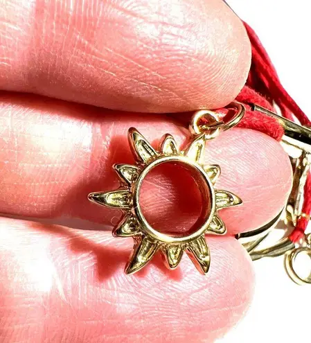Boutique Multistrand Charm Bracelet Adjustable Red Gold Star Sun Moon Infinity Celestial
