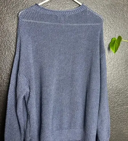 Jessica Simpson 💕#136  xxl blue cable knit sweater chunky b1