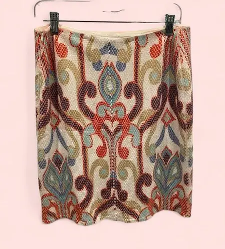 J. McLaughlin Sexy sequin old money mini skirt wedding party club brunch cream