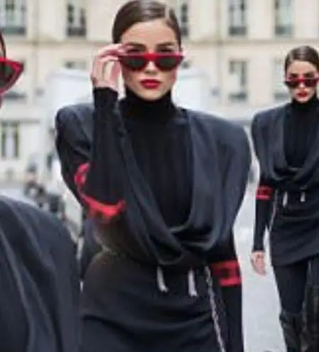 Authentic ALAIN MIKLI PARIS Miss J Red Cat Eye Sunglasses A05031