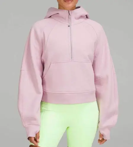 Lululemon Scuba Oversized Half-Zip Hoodie Pink Peony XS/S