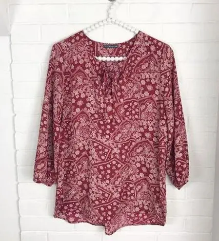 West Kei {} Bandana Boho Print Blouse