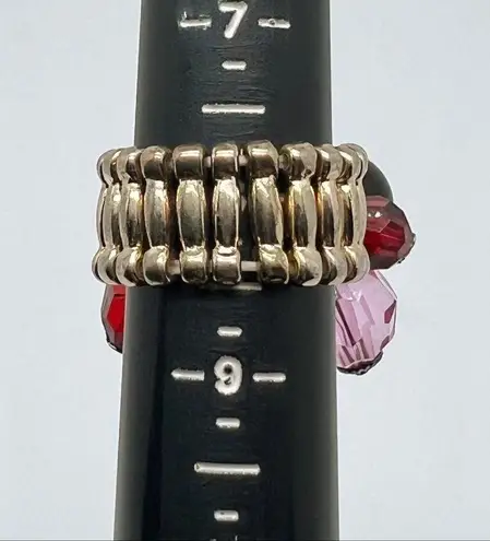 Lot of 3 Large Statement Elastic Cocktail Rings