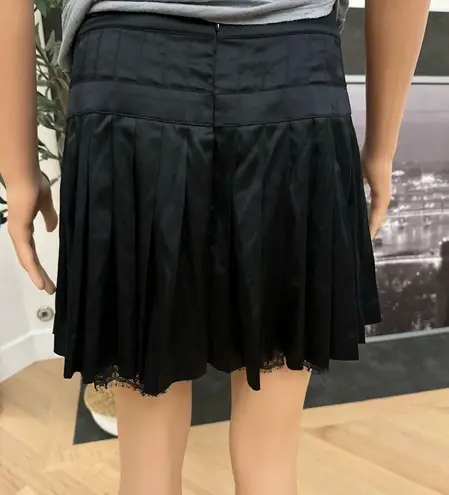 Bebe  Black Pleated Mini Tennis Skirt with lace