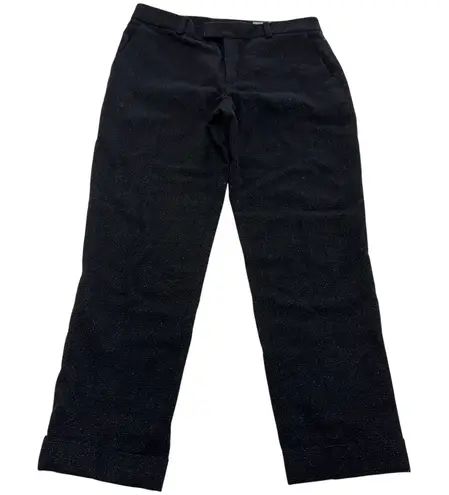 Club Monaco Womens Pants Size 2 Black Speckled Wool Blend Dress