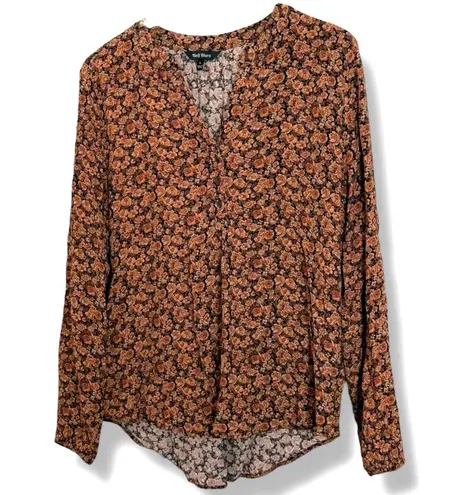 Well Worn Women’s Size L Floral Print Long Sleeve Blouse by | Fall Floral Pattern