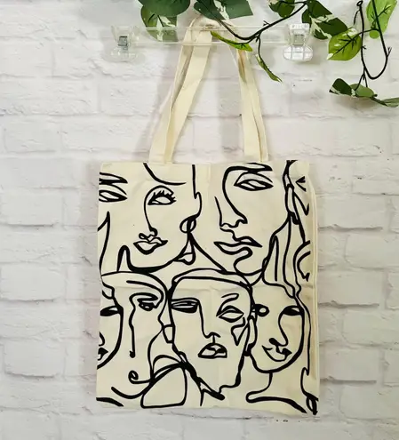 Boutique NEW Canvas Face Tote Bag