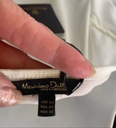 Massimo Dutti Short Sleeve TShirt Off White New XS