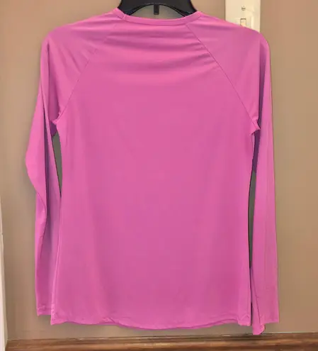 Title Nine Carve Designs Polka Dot Long Sleeve Athletic Shirt Rash Guard Pink S