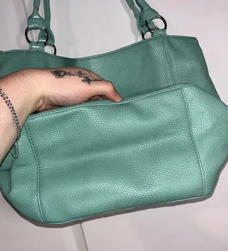 American Eagle Vintage  by Payless Collab Seafoam Green Purse w/ Rose Accent