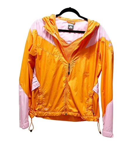 Nike ACG Neon Orange Colorblock Pink Windbreaker Full Zip Jacket Size Medium