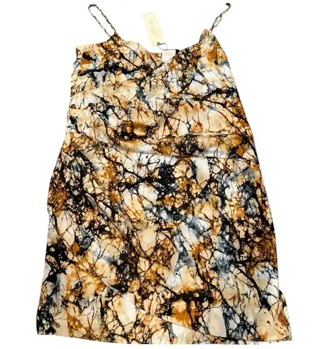 MM Couture BY MISS ME BROWN TAN CREAM MULTI-COLOR MINI DRESS S