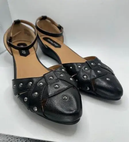 Rialto Black ankle strap low wedge Sandals women's Size 8 1/2 M