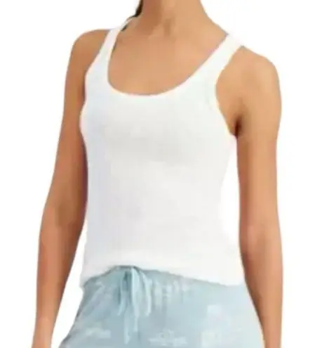 Jenni Intimates Basic Solid Ribbed Tank Top Bright White — MEDIUM NWT MACY’s