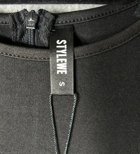 Stylewe Dress Womens S Black Long Puffed Sleeve Career Night Out Party NEW