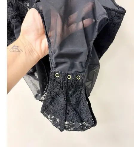 Wolford Belle Fleur Lace Forming Underwire Push Up Corset Bodysuit Black Women M Size M