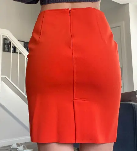 Jil Sander Orange Bodycon Skirt