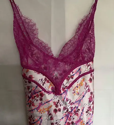 Victoria's Secret Victoria Secret Lace v-neck multi color floral (purple/Neon pink)lingerie