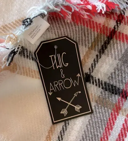 🧣Twig & Arrow Cozy Plaid Blanket Scarf🧣NWT