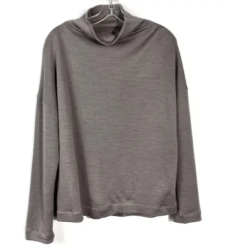 Lululemon Principal Dancer Lunar Rock Gray Mock Funnel Neck Long Sleeve Top 2