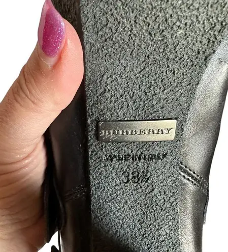 Burberry  Biker Shearling Lined Ankle Boot In Black Size 8.5