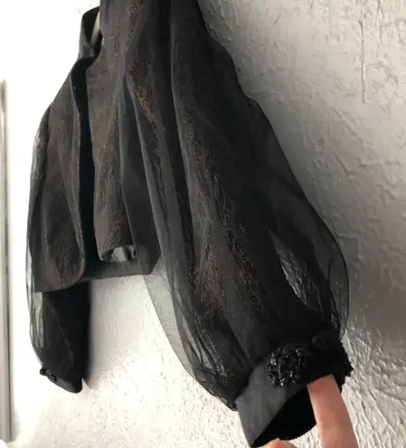 Badgley Mischka Strapless Formal Evening Gown + Matching Jacket/Scarf - Size 2