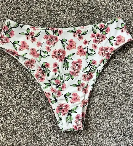 Zaful  Floral Print Bikini Set Light Pink High Rise Women’s Size 6 - 2 PIECE SET