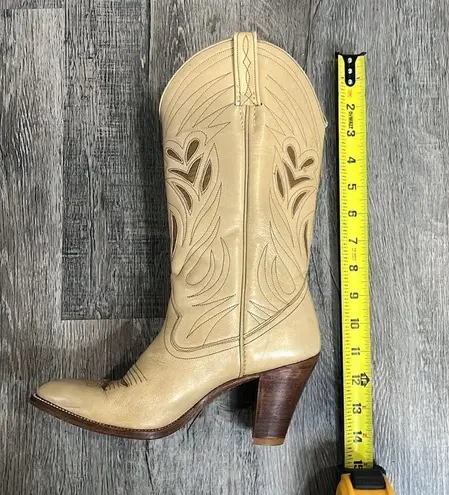 Dan Post Vintage cream brown heeled cowboy cowgirl boots - 7 N ($250)