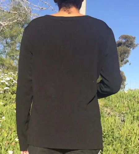 New York And Company Black Ribbed Cardigan