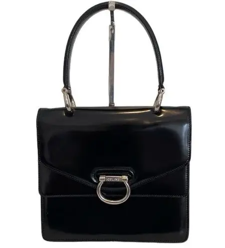 CELINE Vintage Double Flap Top Handle Bag