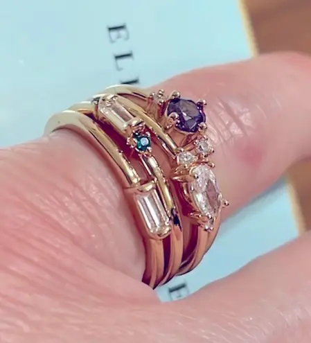 Eliza & Jane Cubic Zirconia gold rings