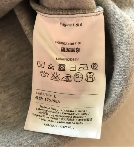 Red Valentino Sweatshirt Embroidered Sequins & Lace Bird & Floral Sz L EUC